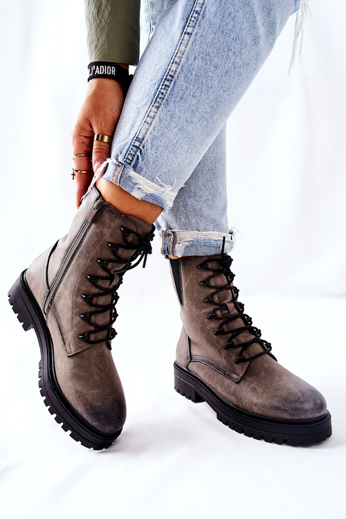 Botki Workery Ocieplane Sergio Leone Szare TR756