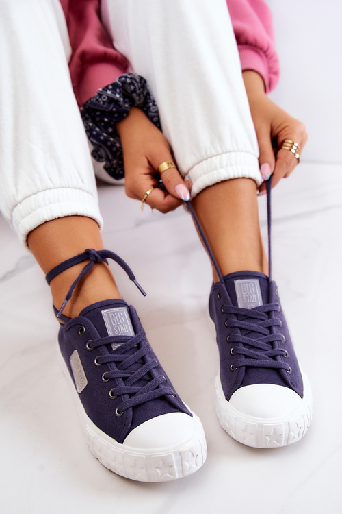 Klasyczne Damskie Trampki BIG STAR JJ274494 Granatowe