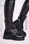 Botki Damskie Na Platformie Grunge Czarne Don't Stop