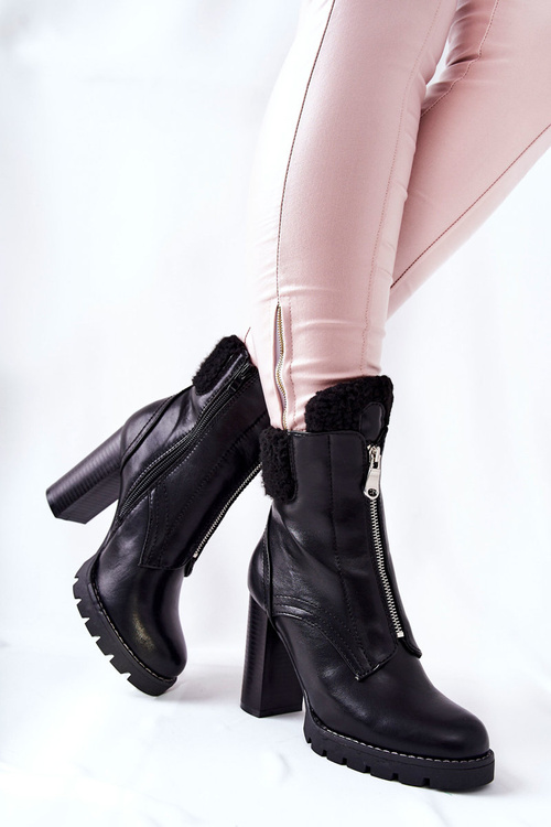 Botki Na Słupku Czarne Arleston