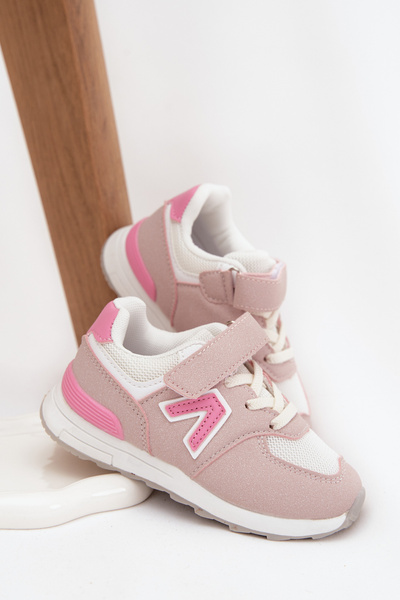 Buty Sportowe Sneakersy Dziecięce Na Rzep Różowe Galisse