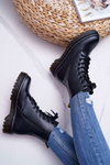 Damskie Botki Glany Workery Czarne Barski 56-5