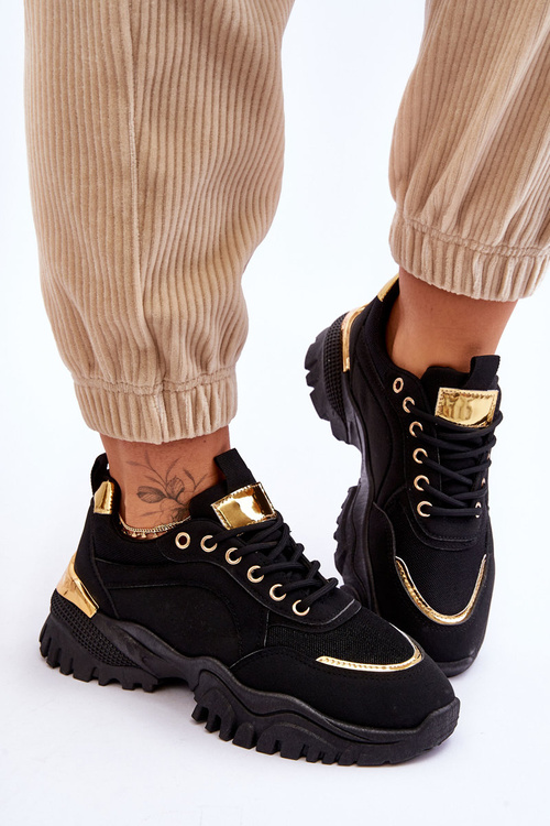 Klasyczne Sportowe Buty Na Platformie Czarne Need It