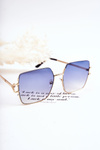 Duże Okulary Przeciwsłoneczne V160020 Niebiesko-Złote