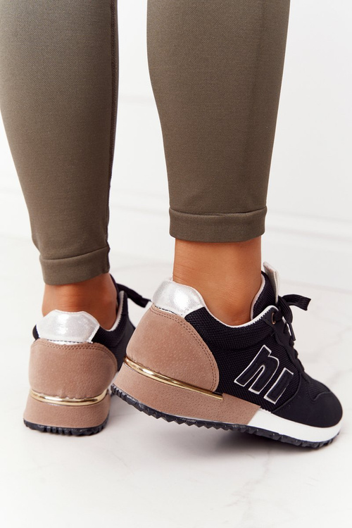 Damskie Sportowe Buty Sneakersy Czarne Maddie