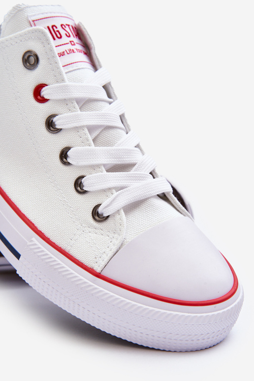 Big Star Niskie Męskie Białe Trampki T174102