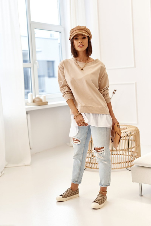 Damskie Klasyczne Logowane Trampki Khaki Challenge