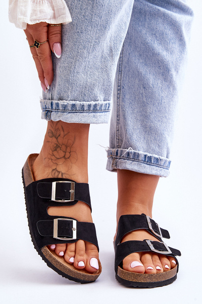 Damskie Klapki Wsuwane Czarne Destino