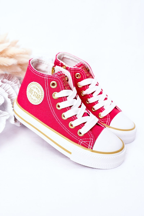 Dziecięce Wysokie Trampki Z Suwakiem BIG STAR HH374137 Różowe