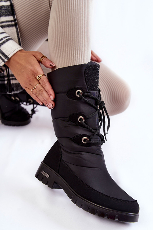 Wysokie Ocieplane Śniegowce Progress PROGJ-20-07 Czarne