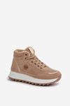 Botki Buty Sportowe Damskie Ocieplane Na Platformie Khaki Ariatte