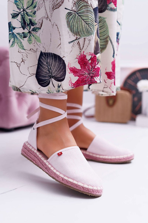 Espadryle Damskie Big Star Na Platformie Różowe DD274A192