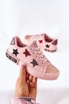 Dziecięce Skórzane Trampki BIG STAR II374033 Różowe