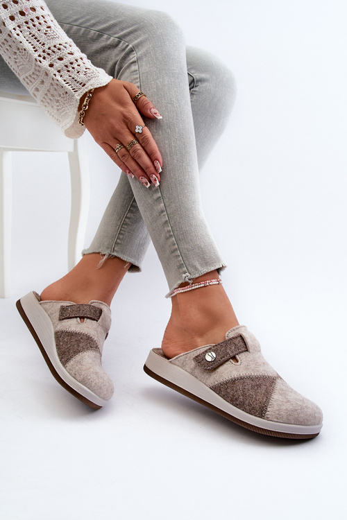 Kapcie Damskie Profilaktyczne Inblu CT000032 Beżowe