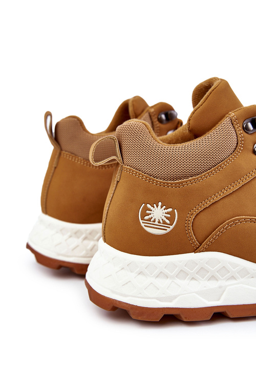 Męskie Ocieplane Buty Trekkingowe Trapery Camel Otto