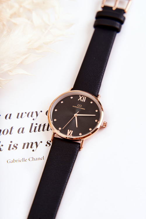 Damski Modny Zegarek Na Pasku Giorgio&Dario Czarny