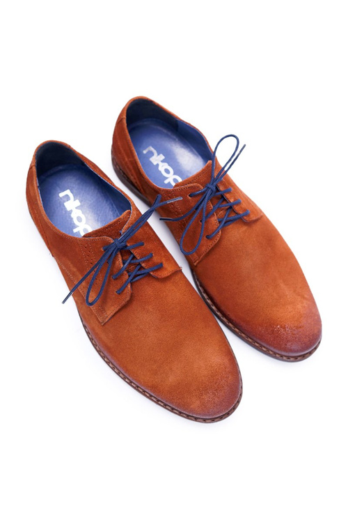 Półbuty Męskie Casual Skórzane Nikopol Camel Lajos