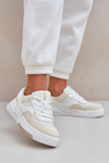 Sneakersy Na Platformie Big Star OO274A155 Biało-Beżowe