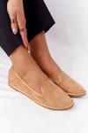 Damskie Zamszowe Mokasyny Lu Boo Camel