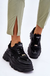 Buty Sportowe Na Masywnej Platformie GOE LL2N4030 Czarne