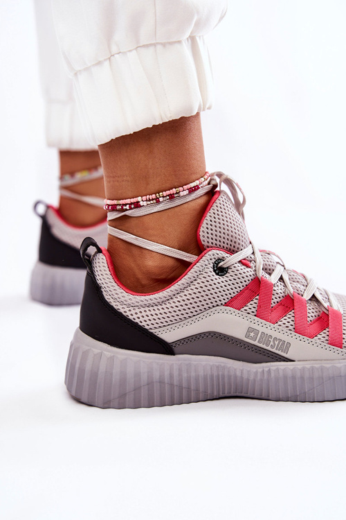 Damskie Buty Sportowe Sneakersy Big Star KK274060 Szare
