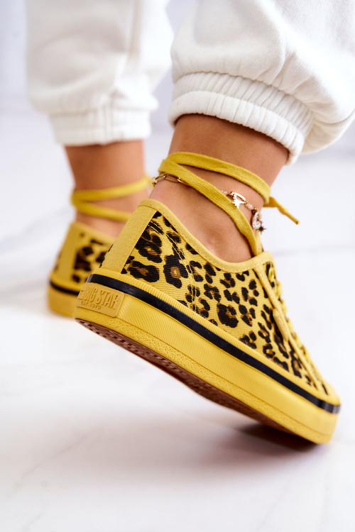 Damskie Trampki Pantera BIG STAR JJ274616 Żółte