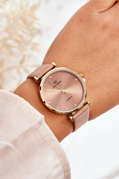 Damski Zegarek Na Skórzanym Pasku Giorgio & Dario GDM230411 Jasnobrązowy