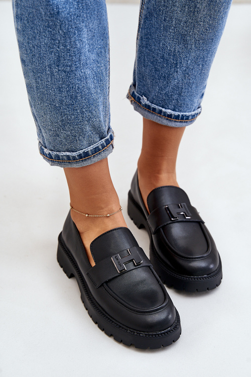 Mokasyny Damskie Eko Skórzane Vinceza 62187 Czarne