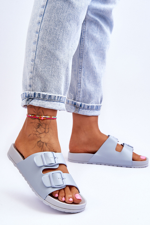 Damskie Klapki Na Platformie Niebieskie Vertigo