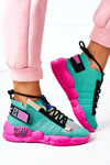 Damskie Sportowe Buty Sneakersy Zielone Bubble Tea