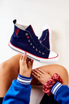 Wysokie Trampki Big Star JJ274125 Granatowe