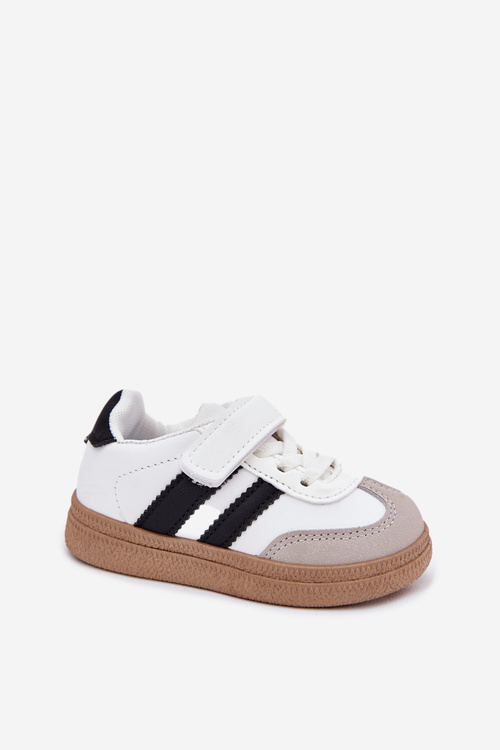 Buty Sportowe Sneakersy Dziecięce Na Rzep Białe Adelina