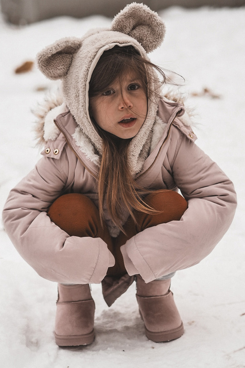 Dziecięce Śniegowce Ocieplane Na Suwak Różowe Big Star MM374101