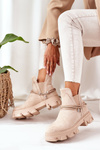 Ocieplane Botki Sztyblety Beżowe Good Idea