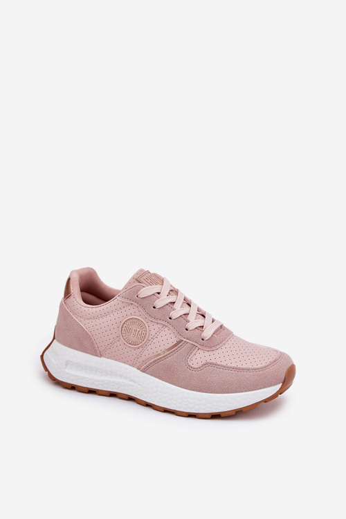 Sneakersy Damskie Na Platformie Big Star RR274489 Hi-Poly System Różowe