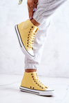 Damskie Wysokie Trampki Big Star JJ274207 Żółte