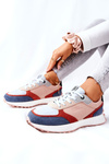 Buty Sportowe Memory Foam Big Star II274401 Beżowo-Niebieskie