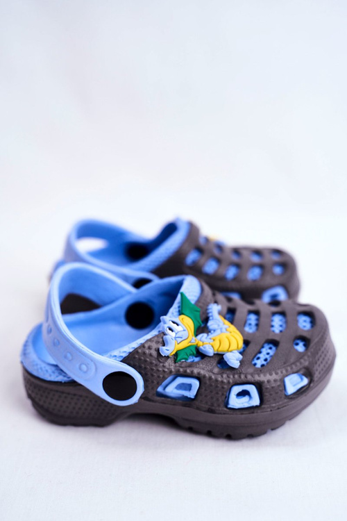 Klapki Dziecięce Piankowe Kroksy Czarne Small Dragon