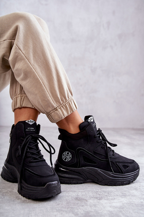 Trapery na platformie Lee Cooper LCJ-22-44-1353L Czarne