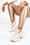 Sportowe Buty Sneakersy Beżowe Retroque