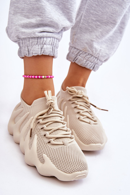 Damskie Wsuwane Sneakersy Beżowe Myles