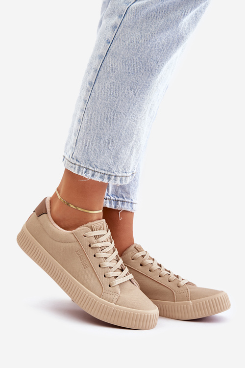 Ocieplane Trampki Damskie Big Star OO274A461 Beżowe