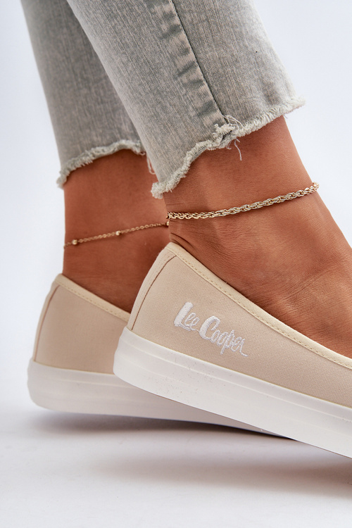 Tenisówki Trampki Damskie Lee Cooper LCW-24-31-2728 Beżowe