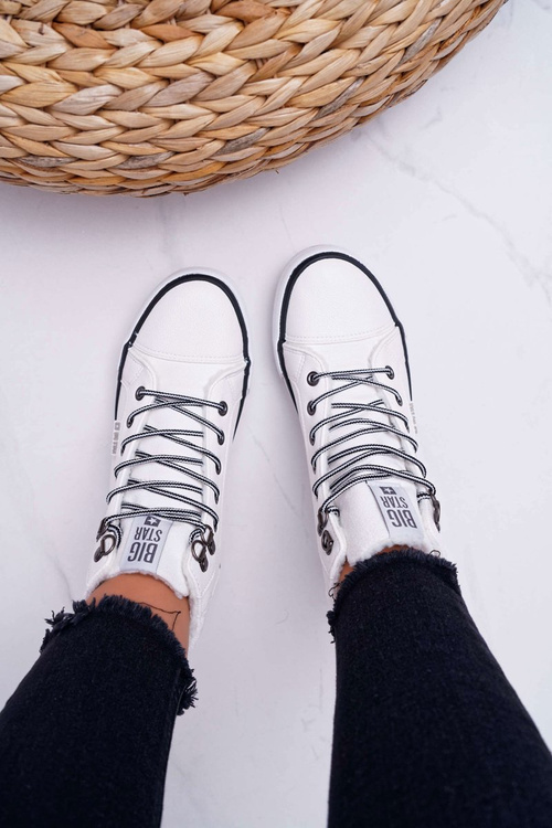 Trampki Damskie Big Star Wysokie Białe Ocieplane EE274411