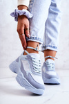 Damskie Buty Sportowe Sneakersy Niebieskie Bacaris