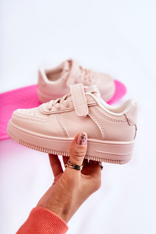 Dziecięce Buty Sportowe Na Rzepy Różowe Elike