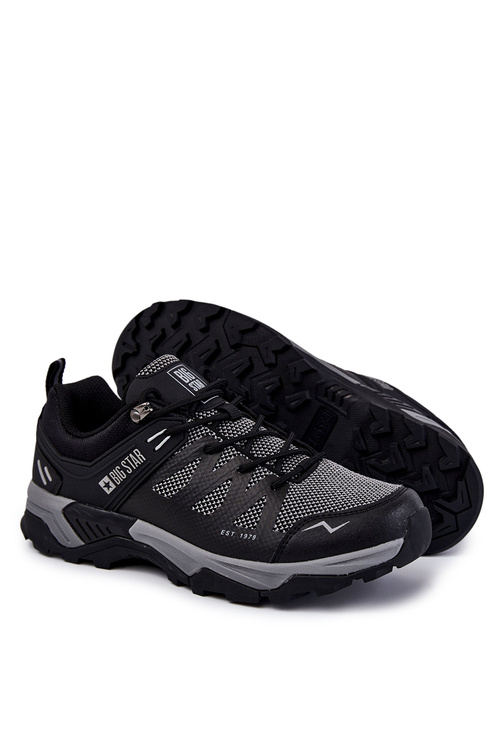 Męskie Buty Sportowe Trapery Memory Foam Big Star KK174105 Czarne