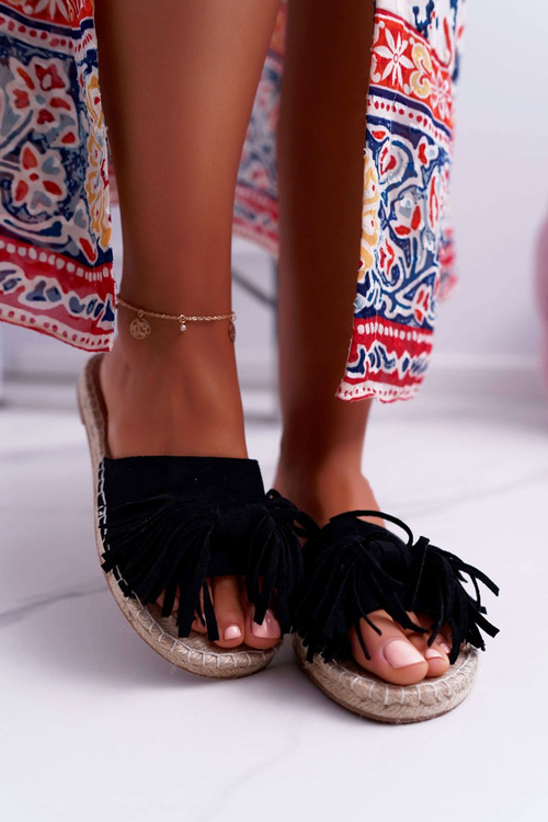 Klapki Damskie Czarne Boho Vices 8458