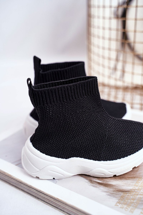 Obuwie Sportowe Dziecięce Wysokie Czarne Viki