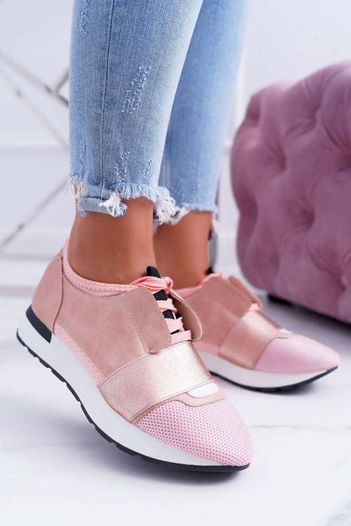 Lu Boo Damskie Różowe Sportowe Buty Madoni